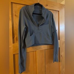 90 Degree By Reflex Blue Quarter-Zip Hoodie